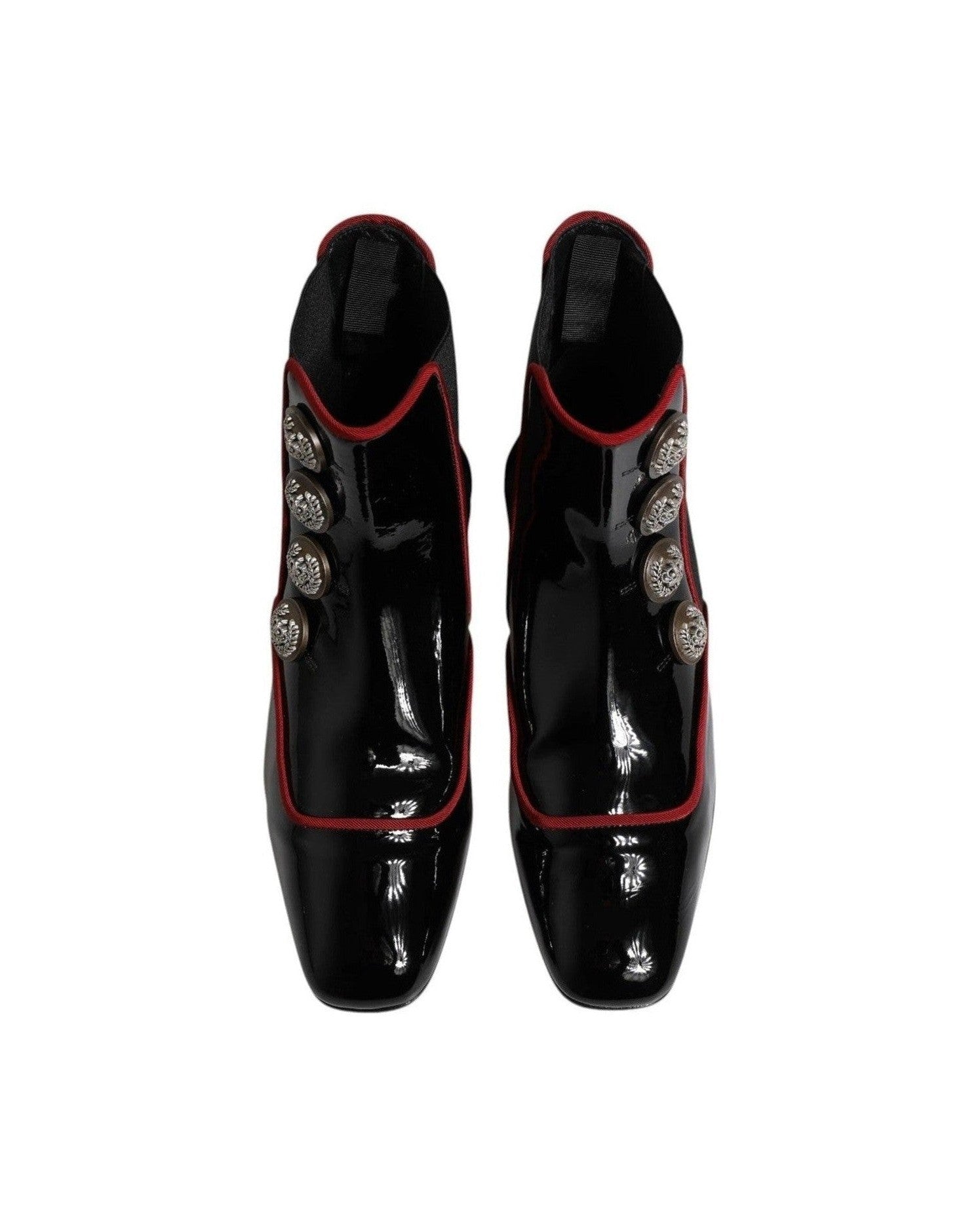 Dolce & Gabbana Black Jackie Buttoned Chelsea Boots Shoes Glam Steals
