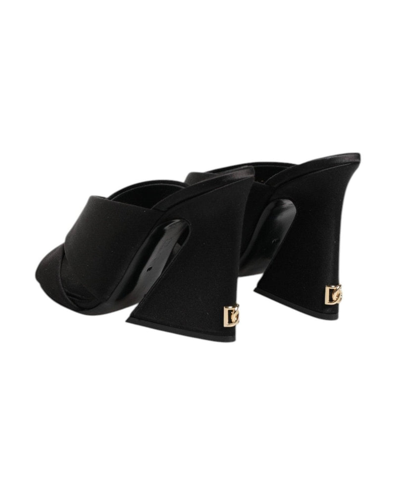Dolce & Gabbana Black Keira Baroque High Heel Sandals Shoes Heels