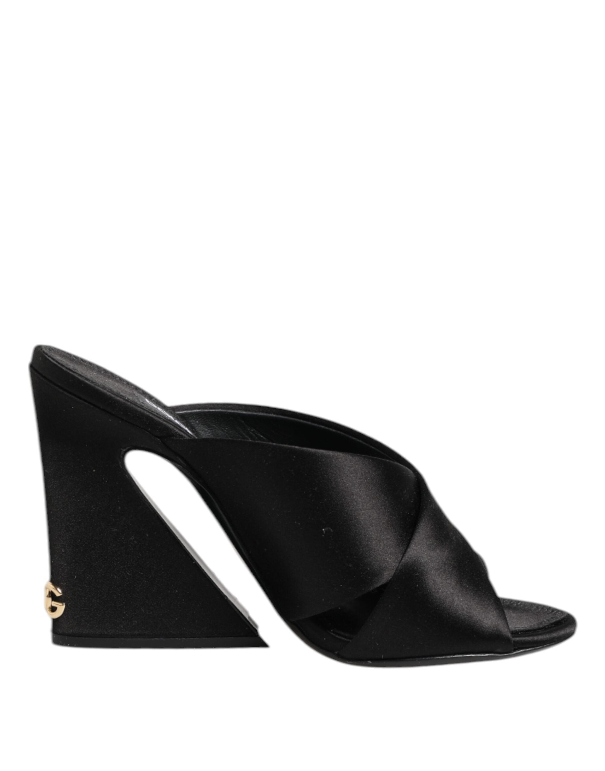 Dolce & Gabbana Black Keira Baroque High Heel Sandals Shoes Glam Steals