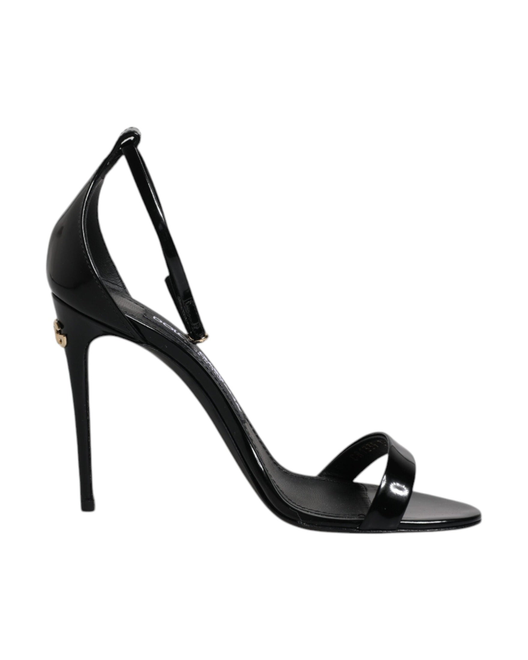 Dolce & Gabbana Black Keira Heels Ankle Strap Sandals Shoes Glam Steals