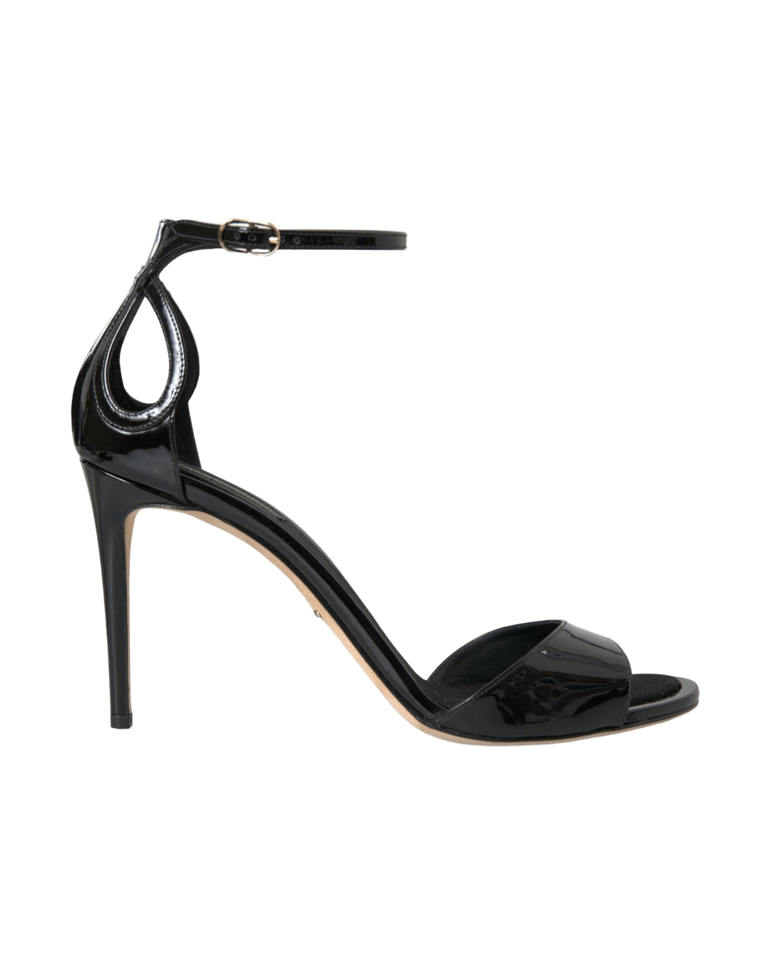 Dolce & Gabbana Black Keira Leather Heels Sandals Shoes Glam Steals