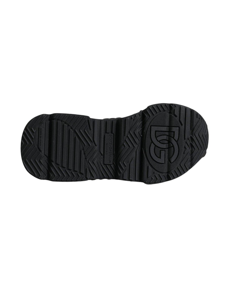 Dolce & Gabbana Black Knitted Daymaster Sneakers Shoes Sneakers