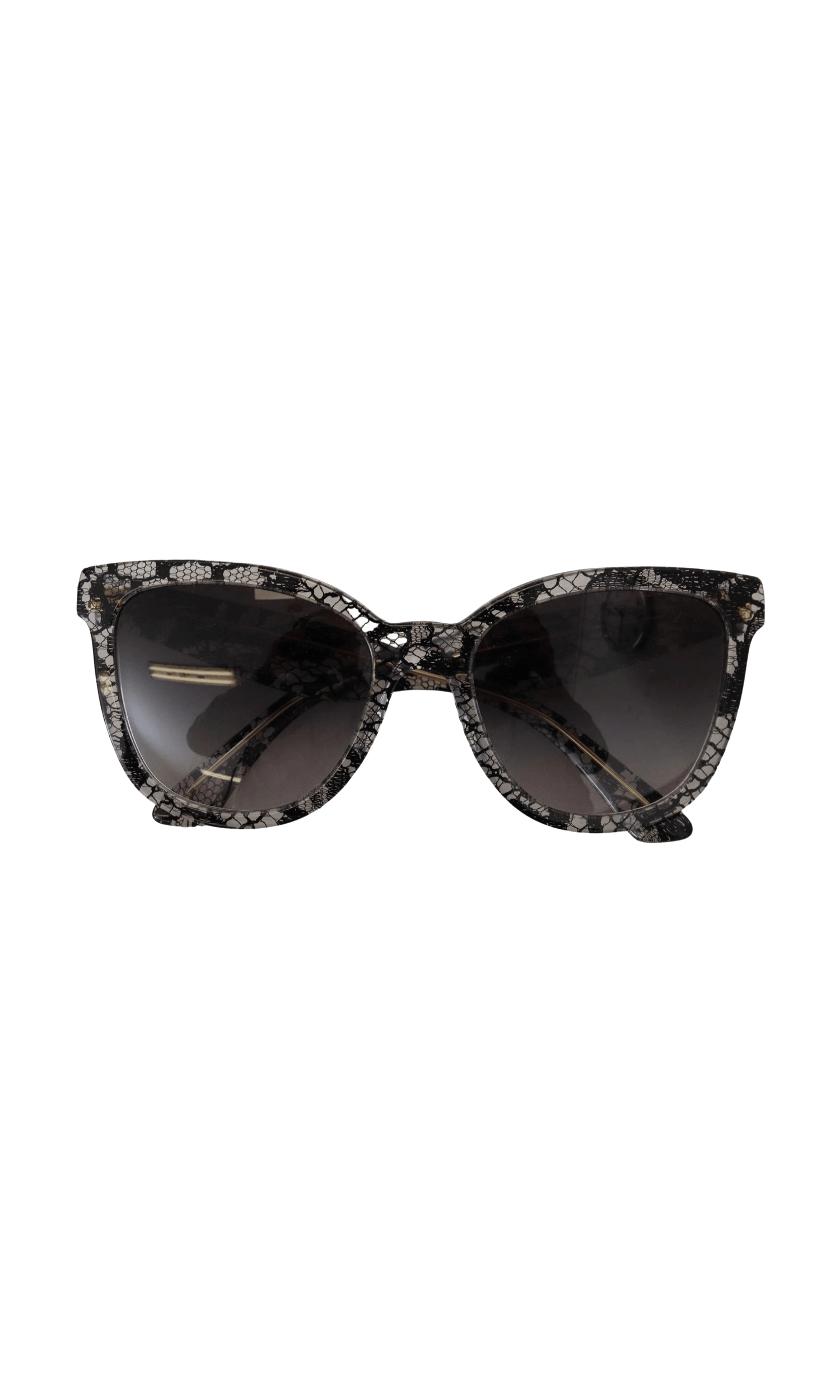 Dolce & Gabbana Black Lace Dg4190 Acetate Crystal Round Sunglasses Glam Steals