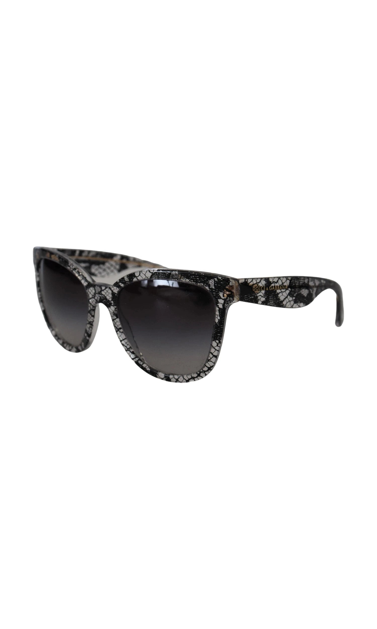 Dolce & Gabbana Black Lace Dg4190 Acetate Crystal Round Sunglasses Glam Steals