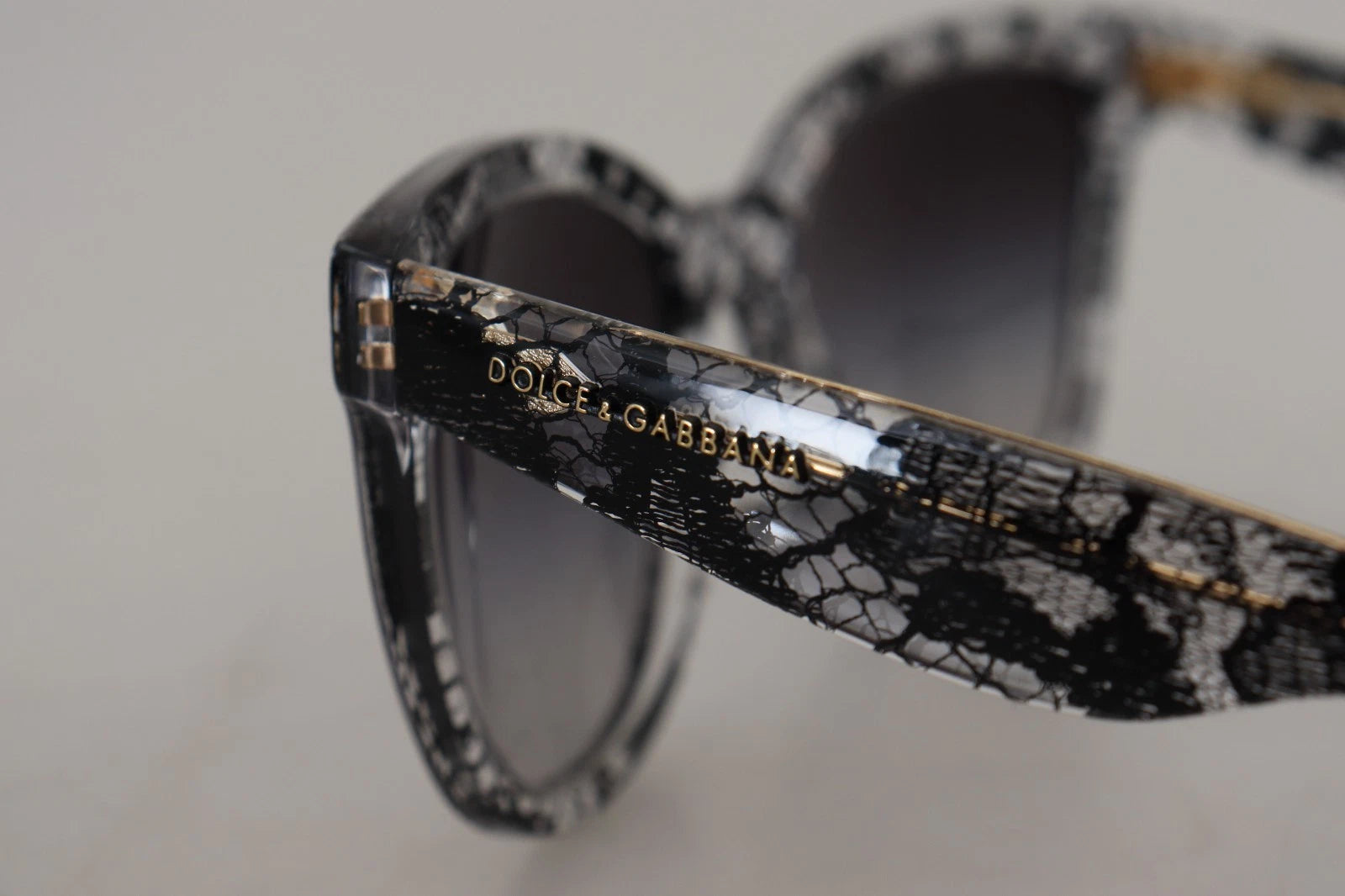 Dolce & Gabbana Black Lace Dg4190 Acetate Crystal Round Sunglasses Glam Steals