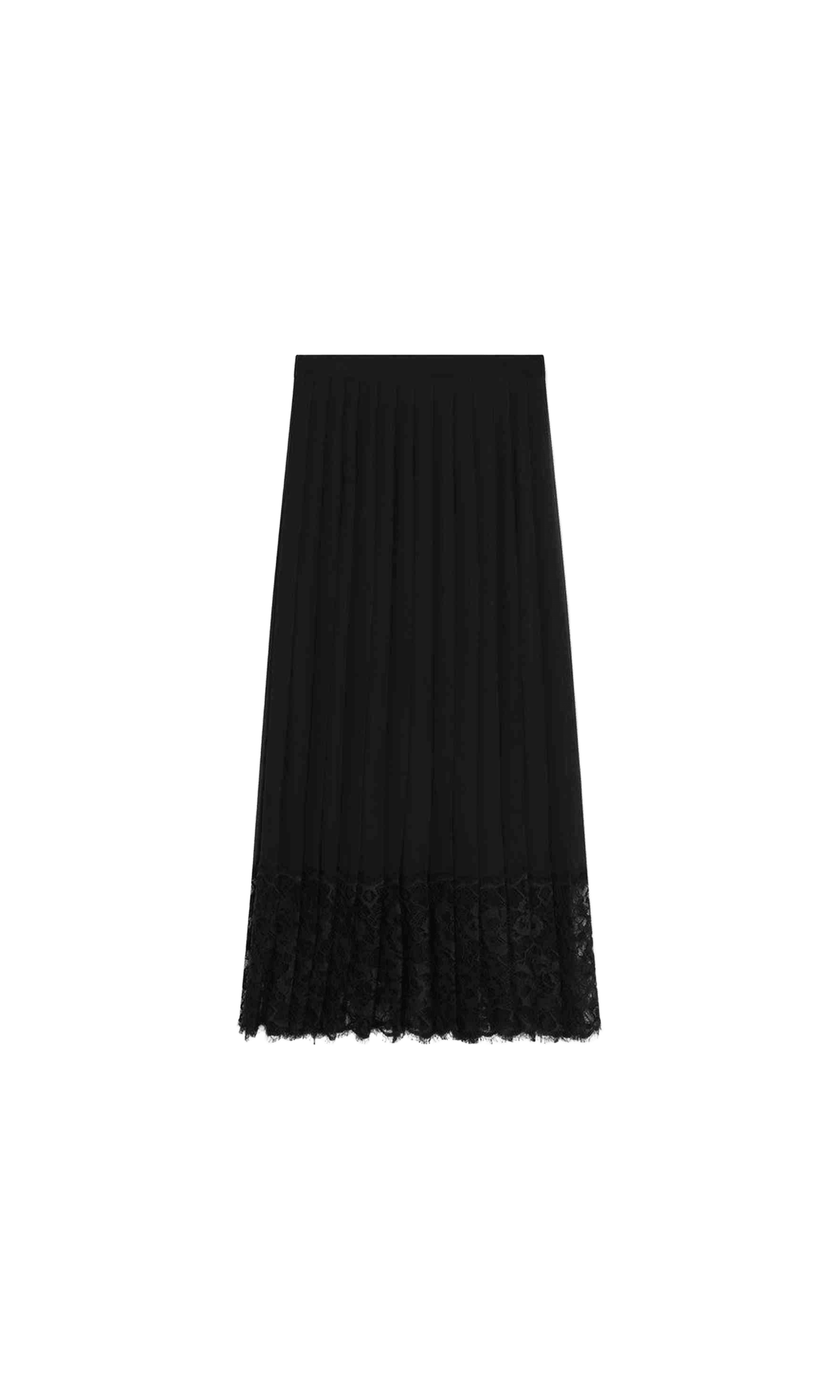 Dolce & Gabbana Black Lace Dolce&gabbana Gonna Midi in Chiffon and Glam Steals
