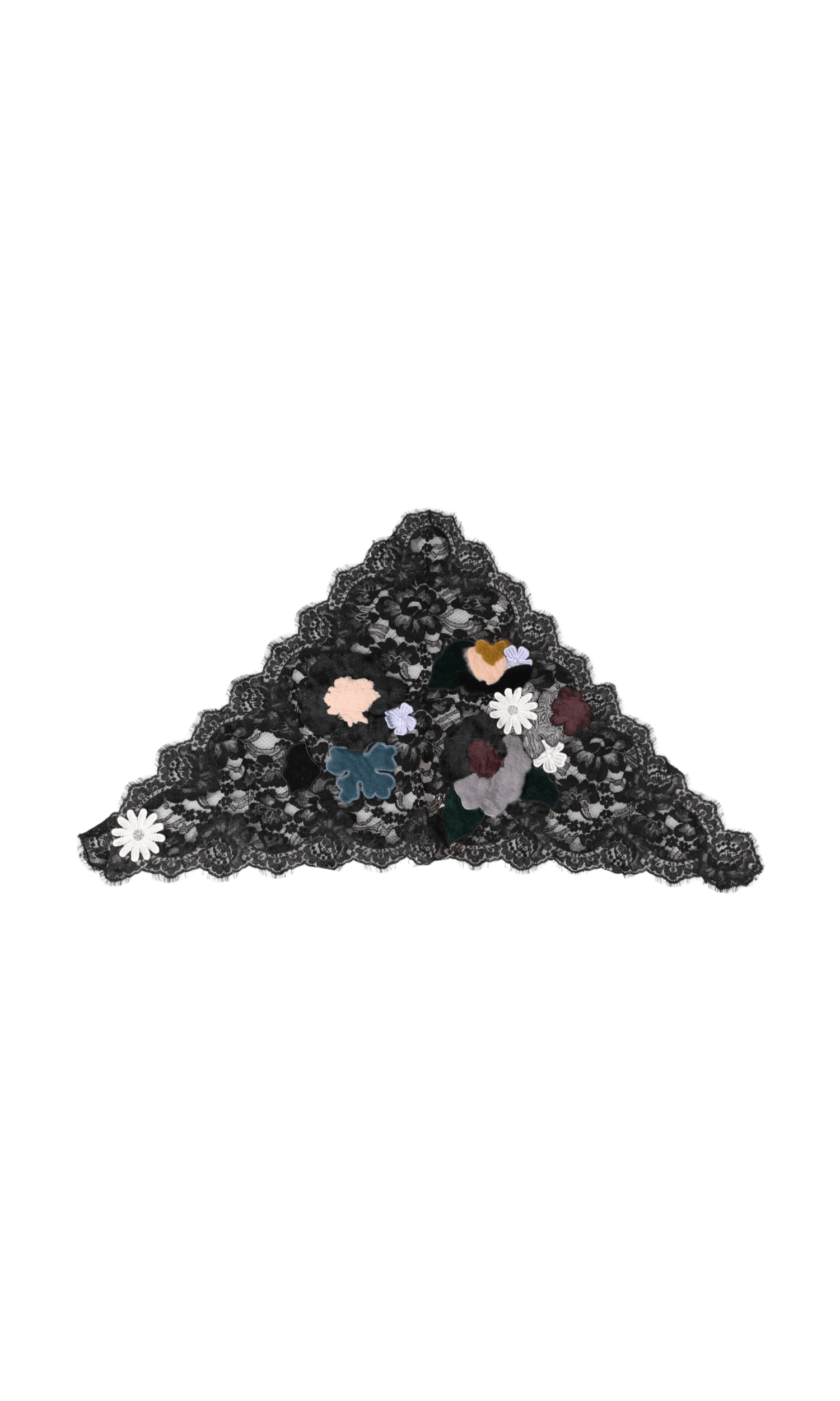 Dolce & Gabbana Black Lace Floral Applique Cotton Veil Hat Glam Steals