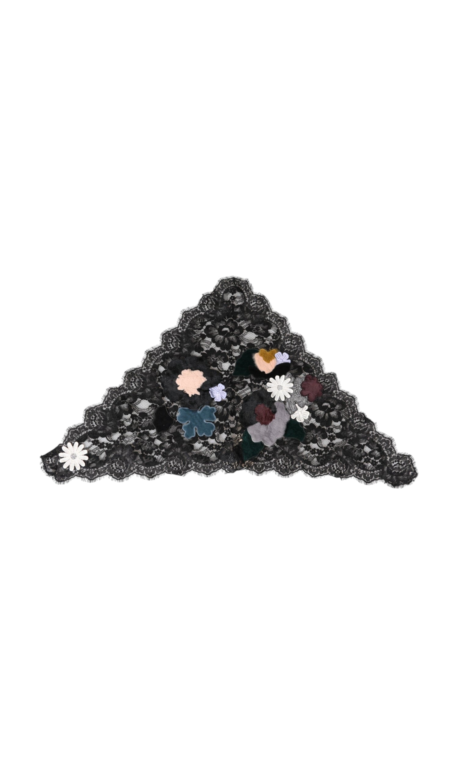 Dolce & Gabbana Black Lace Floral Applique Cotton Veil Hat Glam Steals