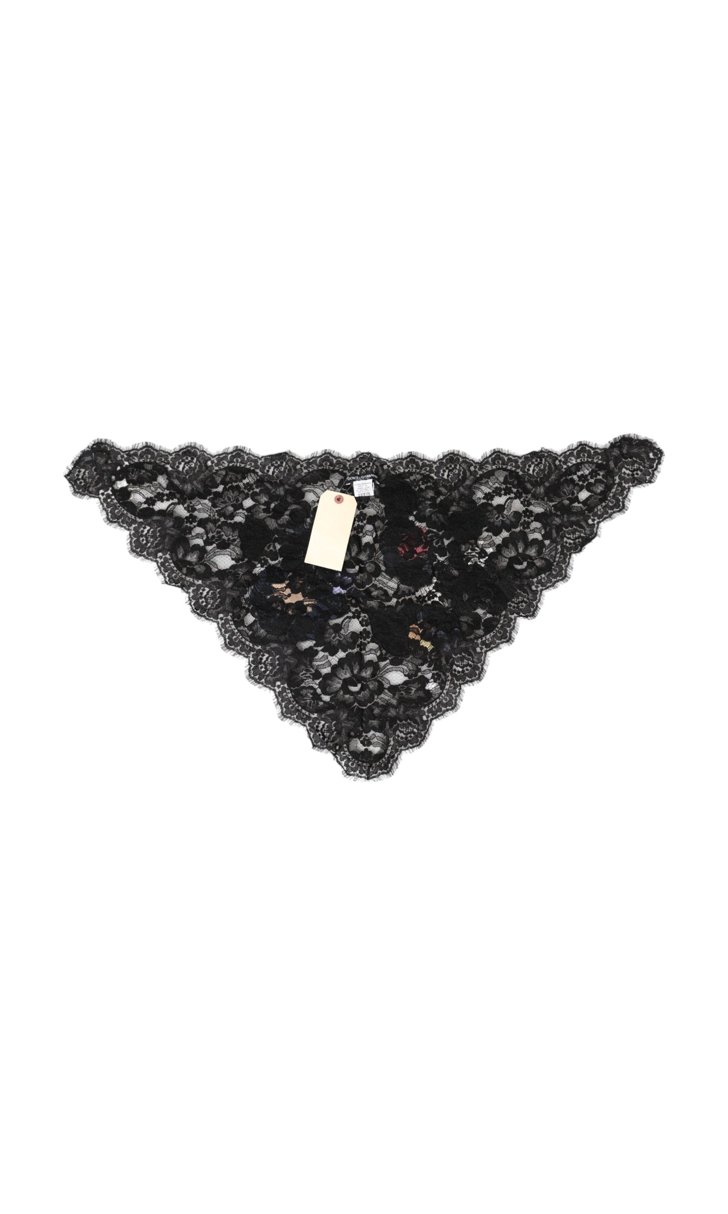 Dolce & Gabbana Black Lace Floral Applique Cotton Veil Hat Glam Steals