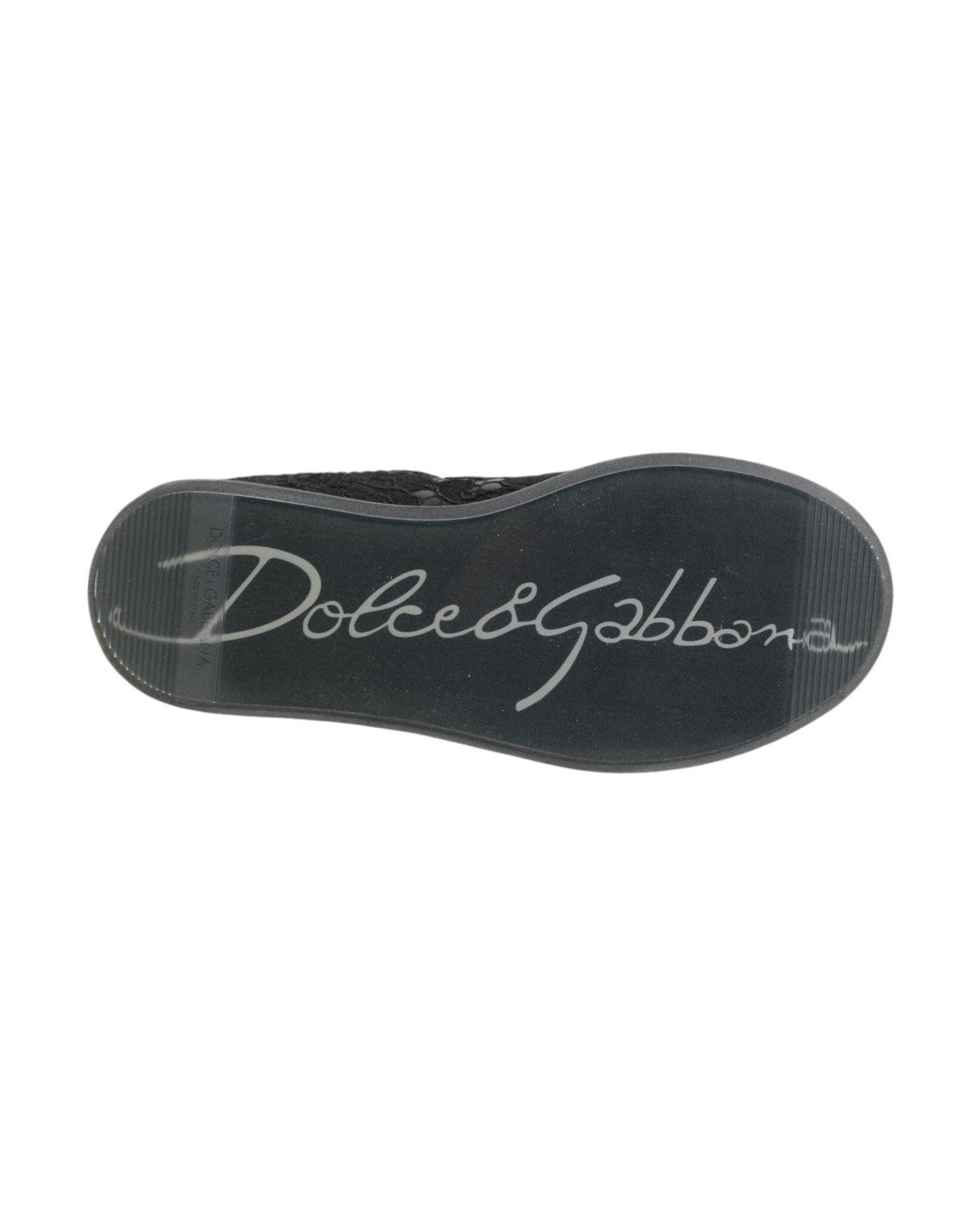 Dolce & Gabbana Black Lace Floral Low Top Sneakers Shoes Glam Steals