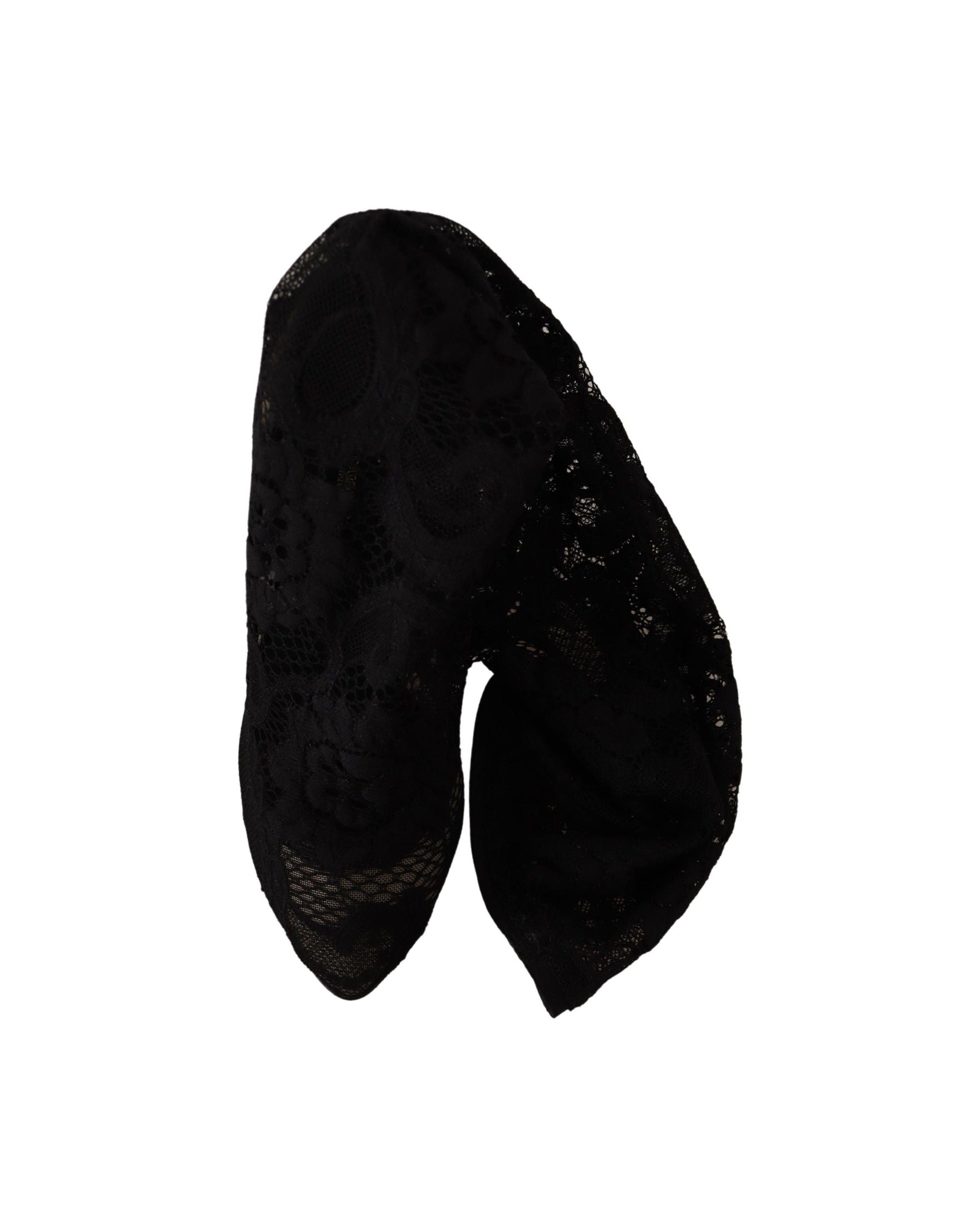 Dolce & Gabbana Black Lace Stretch Socks Taormina Boots Glam Steals