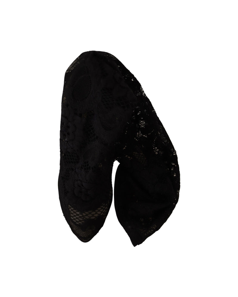 Dolce & Gabbana Black Lace Stretch Socks Taormina Boots Glam Steals