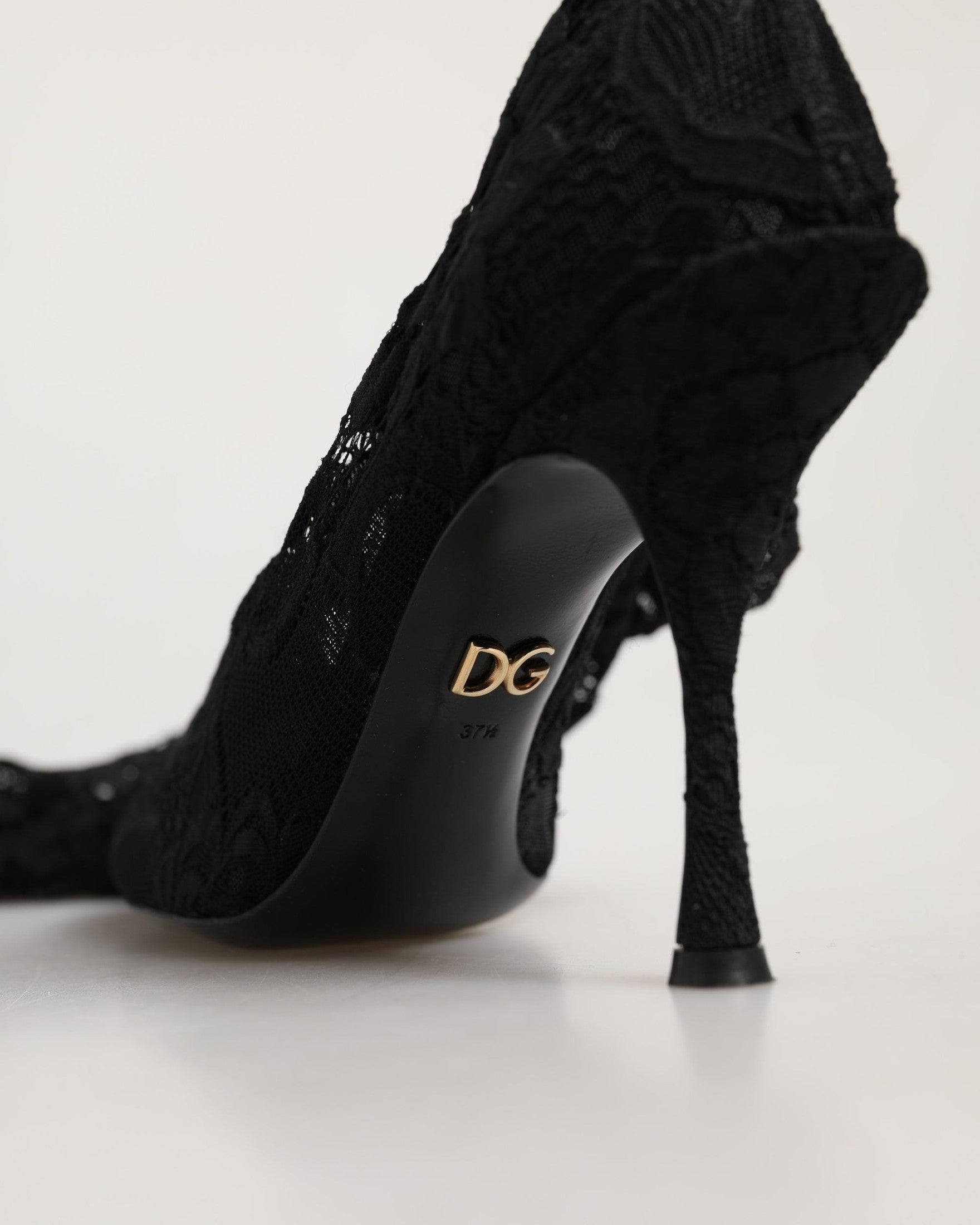 Dolce & Gabbana Black Lace Taormina Socks Boots Glam Steals