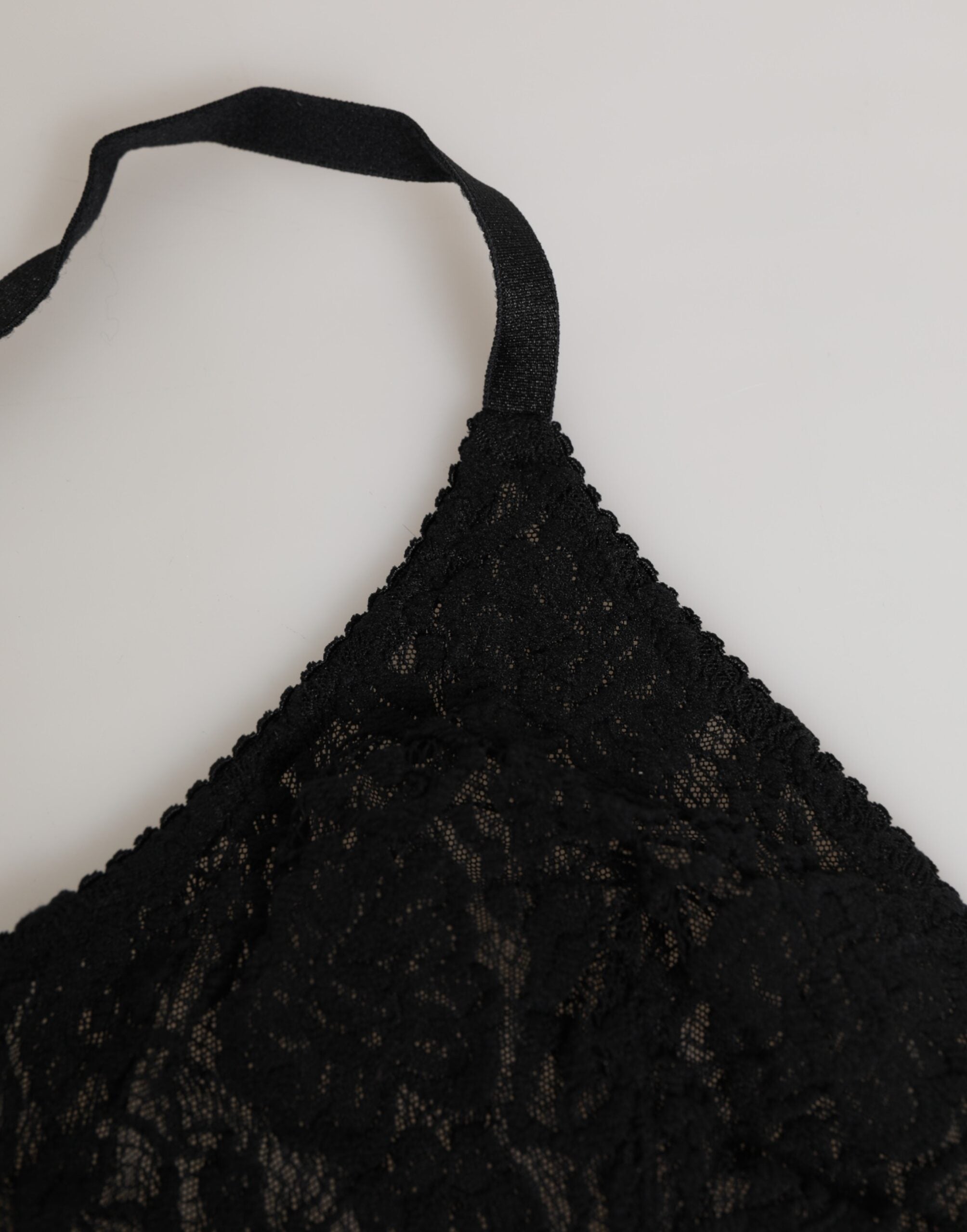 Dolce & Gabbana Black Lace Triangle Bralette Wireless Underwear Glam Steals
