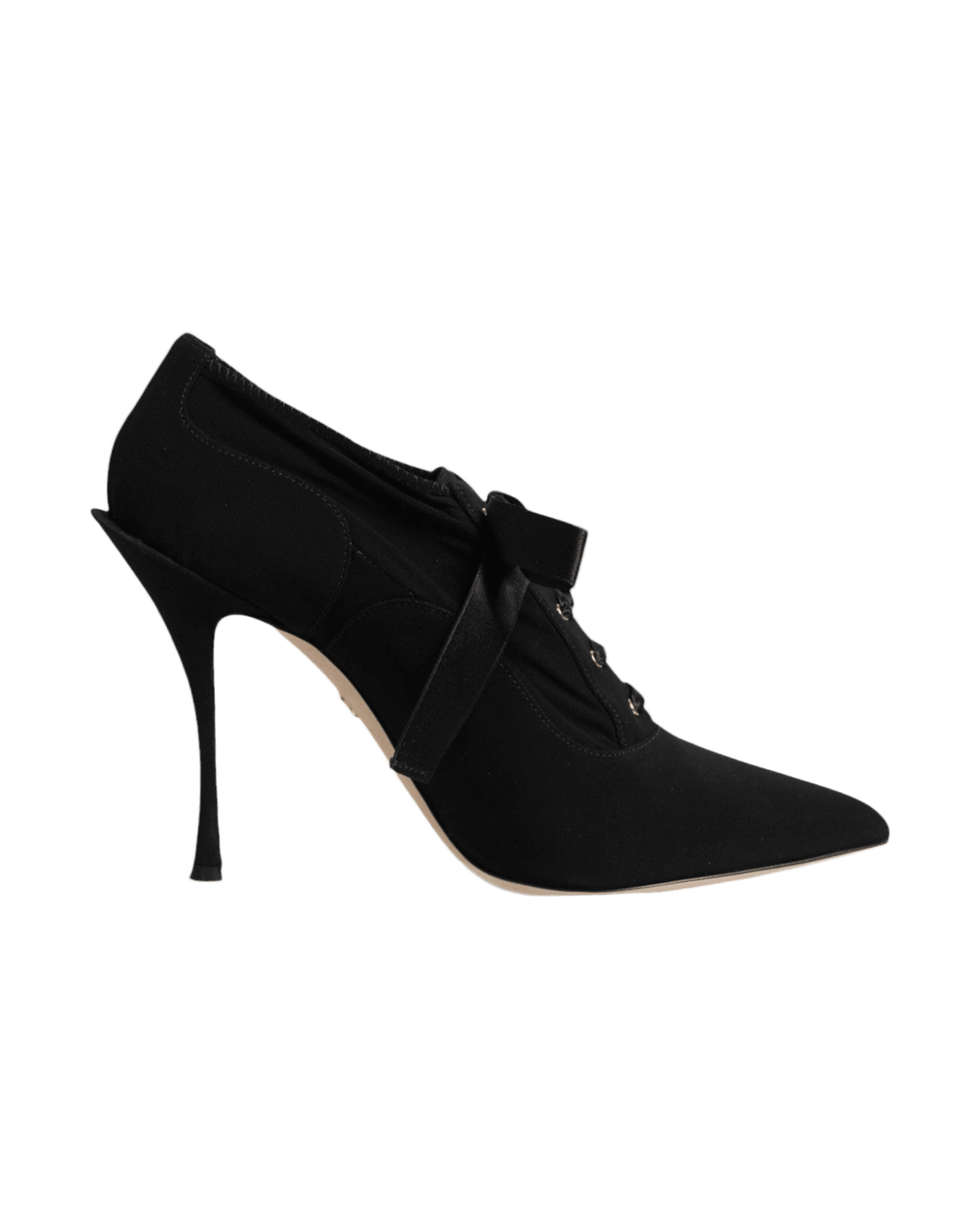 Dolce & Gabbana Black Lace Up Stiletto Heels Pumps Shoes Glam Steals