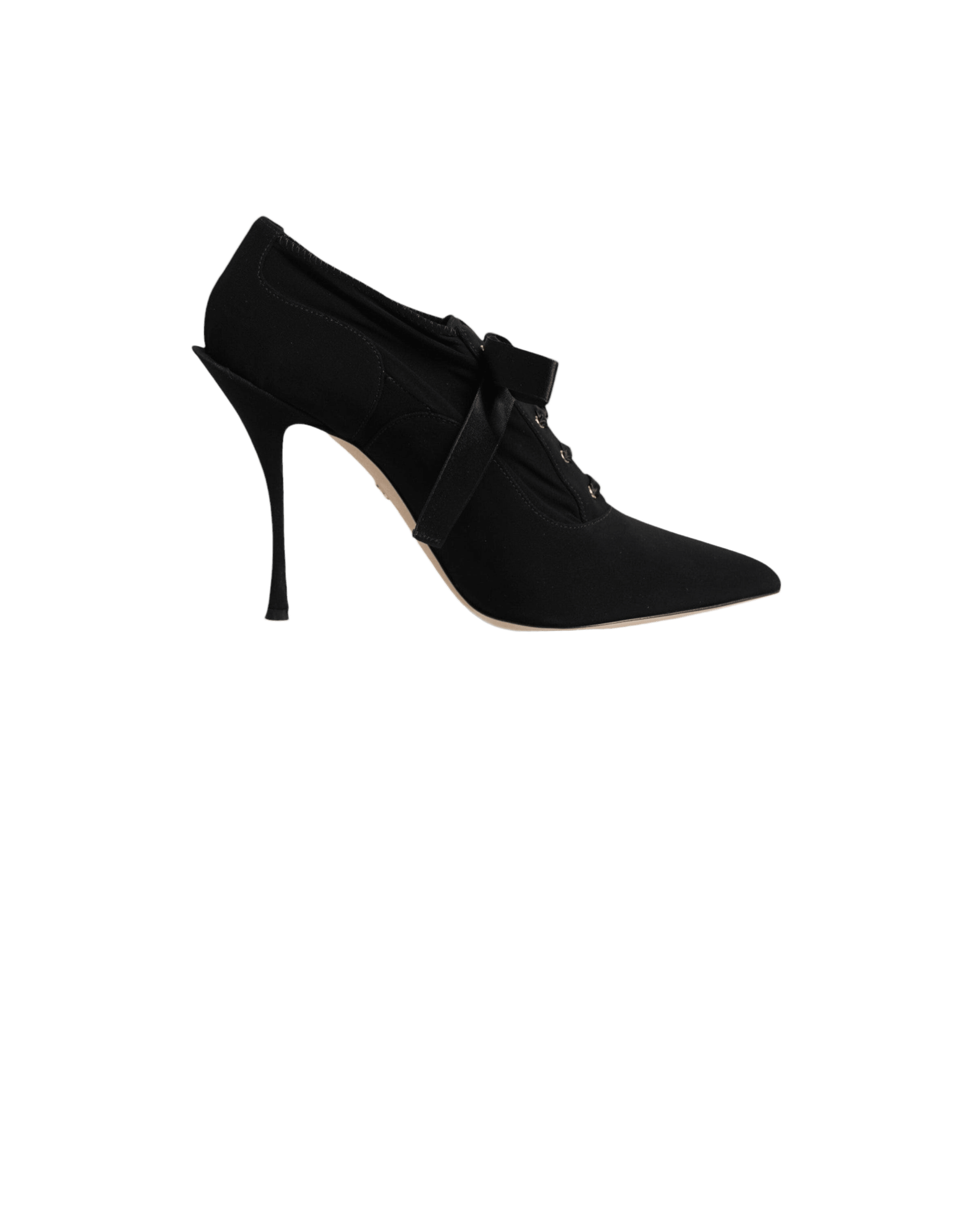 Dolce & Gabbana Black Lace Up Stiletto Heels Pumps Shoes Glam Steals