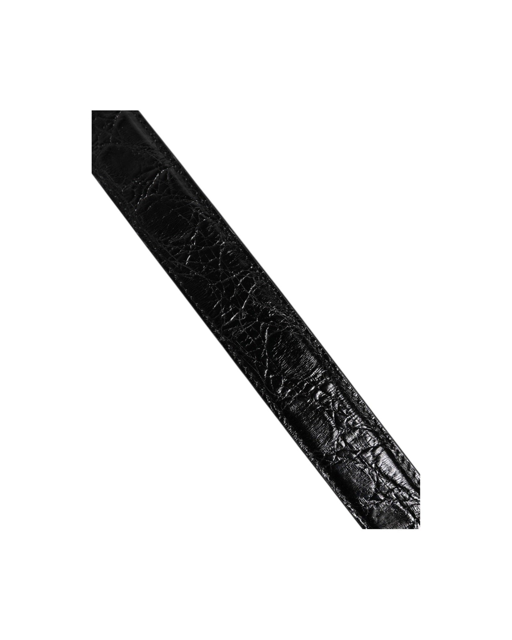 Dolce & Gabbana Black Leather Alligator Bag Shoulder Strap Glam Steals