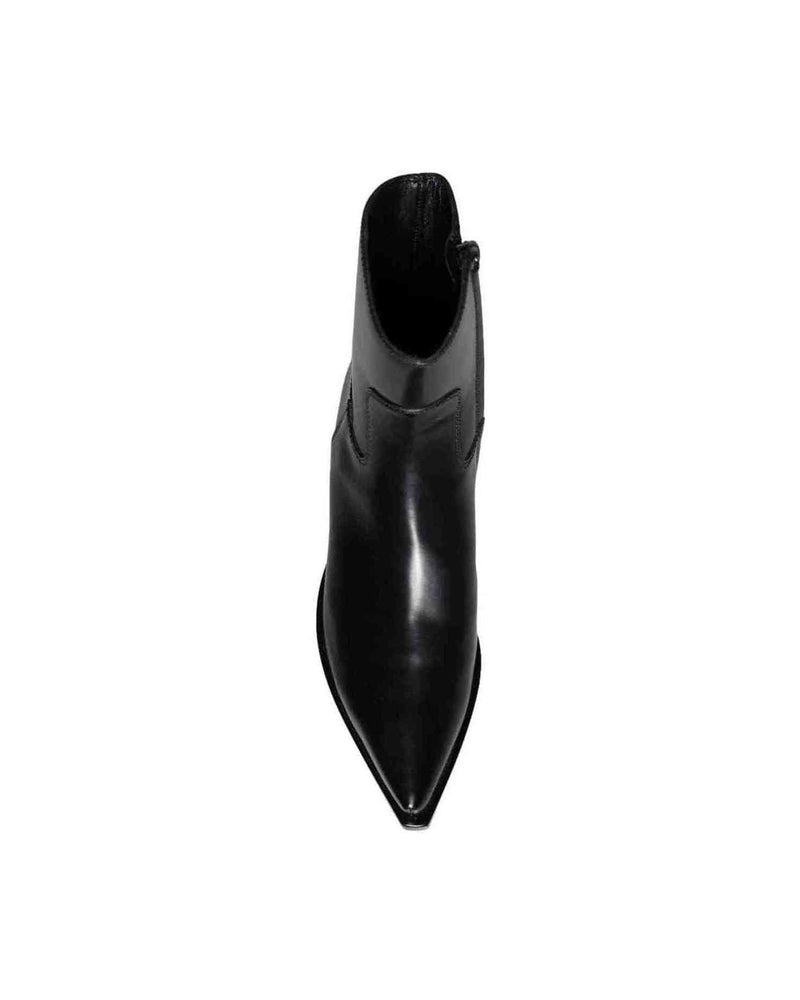 Dolce & Gabbana Black Leather Ankle Boots Booties Shoes Boots