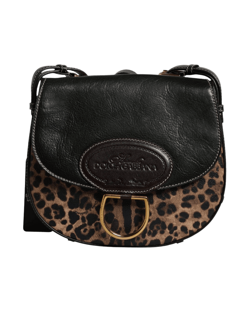 Dolce & Black Gabbana Leather Leopard Shoulder Strap Bag Glam Steals
