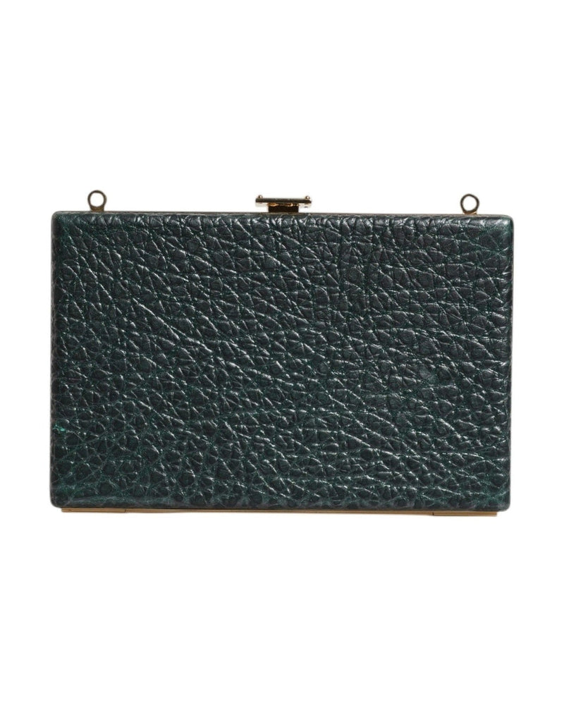 Dolce & Gabbana Leather Clutch Evening Crossbody Black Bag Glam Steals