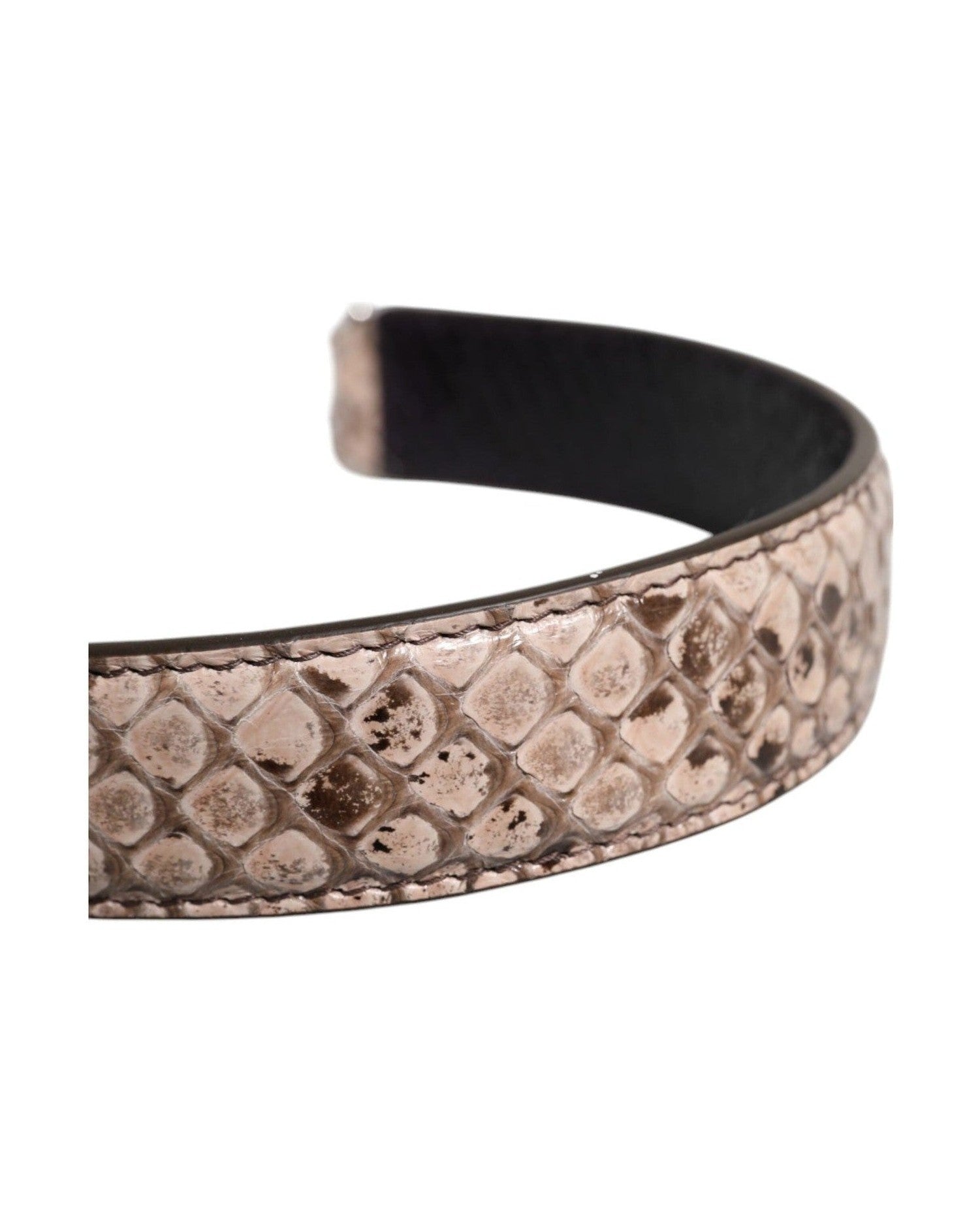 Dolce & Gabbana Black Leather Cream Exotic Bag Shoulder Strap Glam Steals