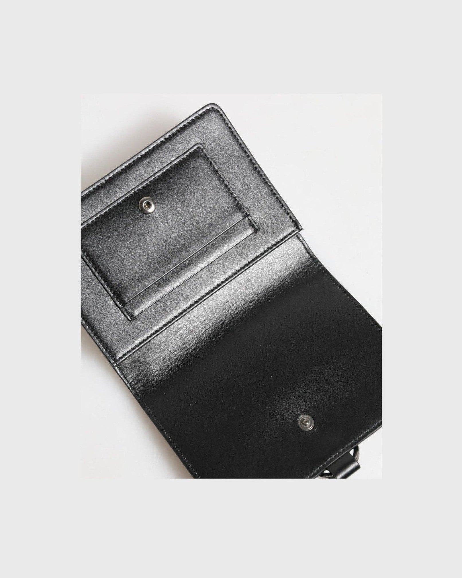 Dolce & Gabbana Black Leather Crystal Embellished Card Holder Wallet Card Cases