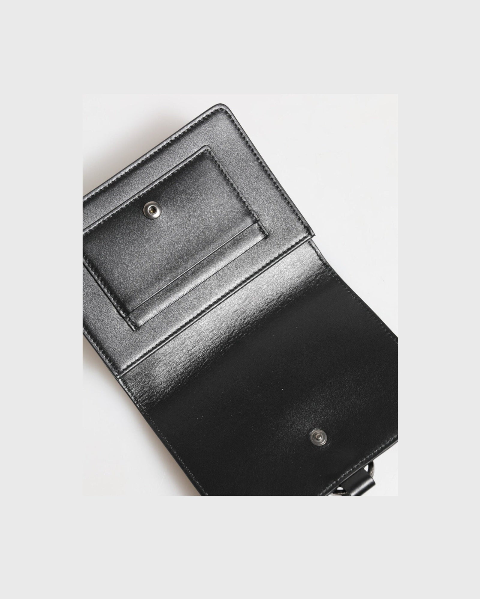 Dolce & Gabbana Black Leather Crystal Embellished Card Holder Wallet Glam Steals