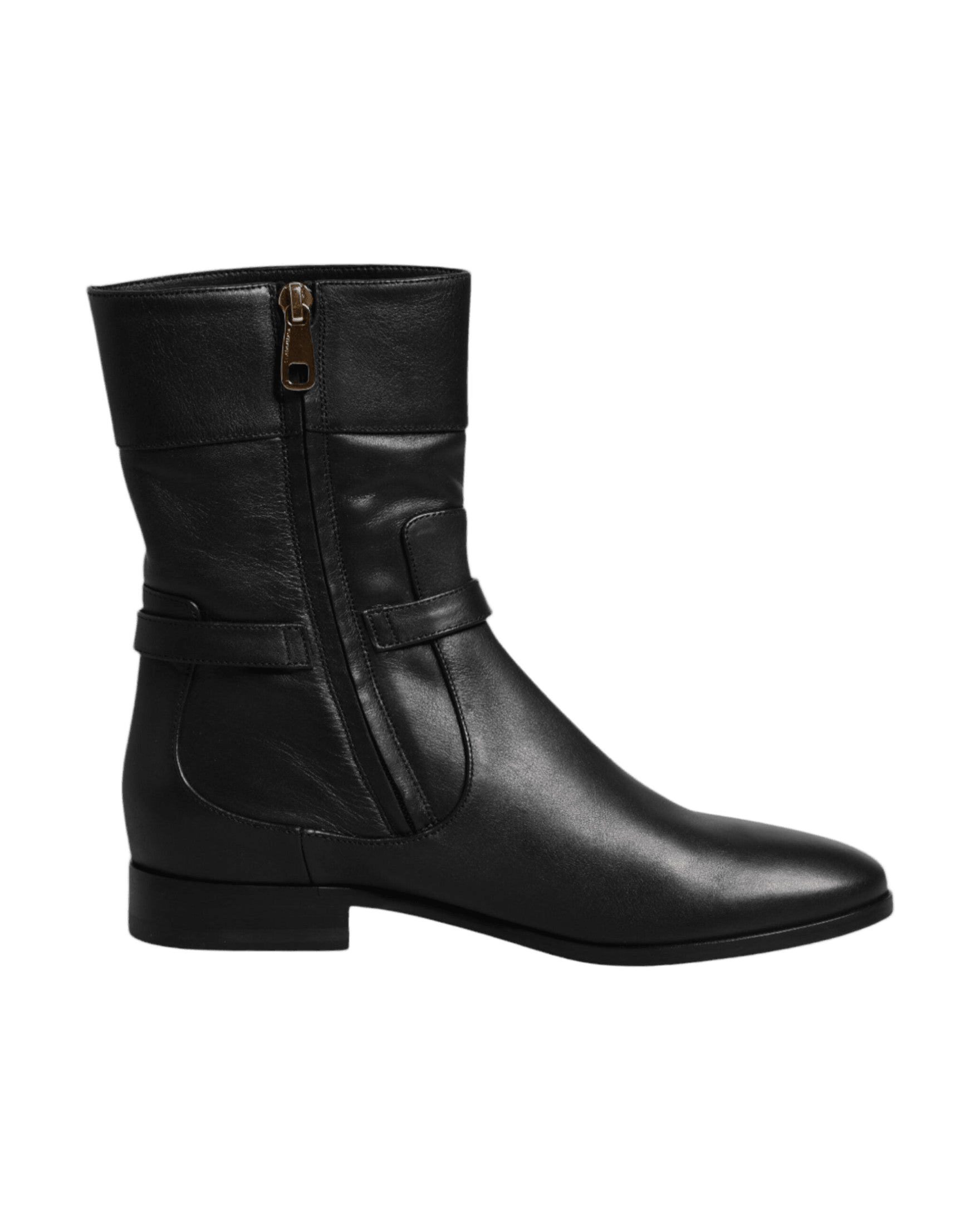Dolce & Gabbana Black Leather Flats Logo Short Boots Shoes Glam Steals