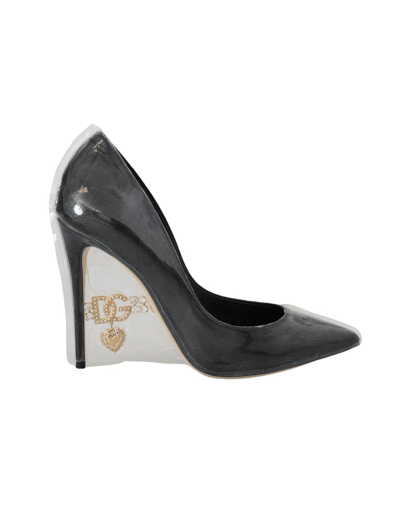 Dolce & Gabbana Black Leather Heels Glam Steals