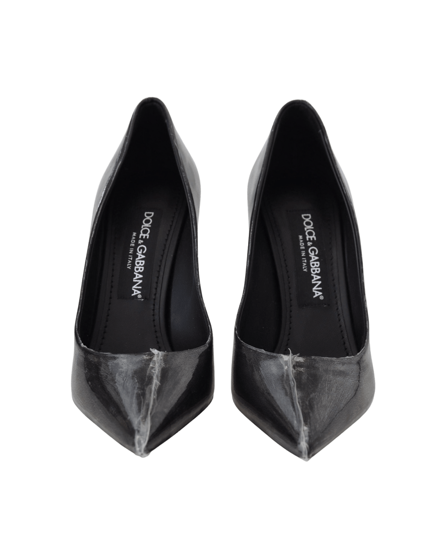 Dolce & Gabbana Black Leather Heels Glam Steals