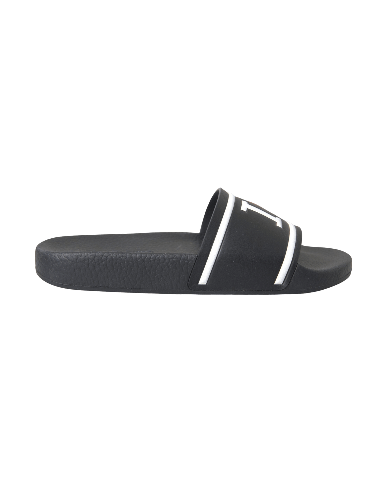 Dolce & Gabbana Black Leather I Love D&G Sandals Slides Shoes Glam Steals