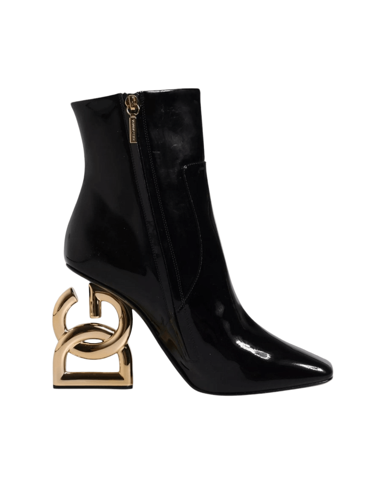 Dolce & Gabbana Black Leather Jackie Mid Calf Boots Shoes Glam Steals