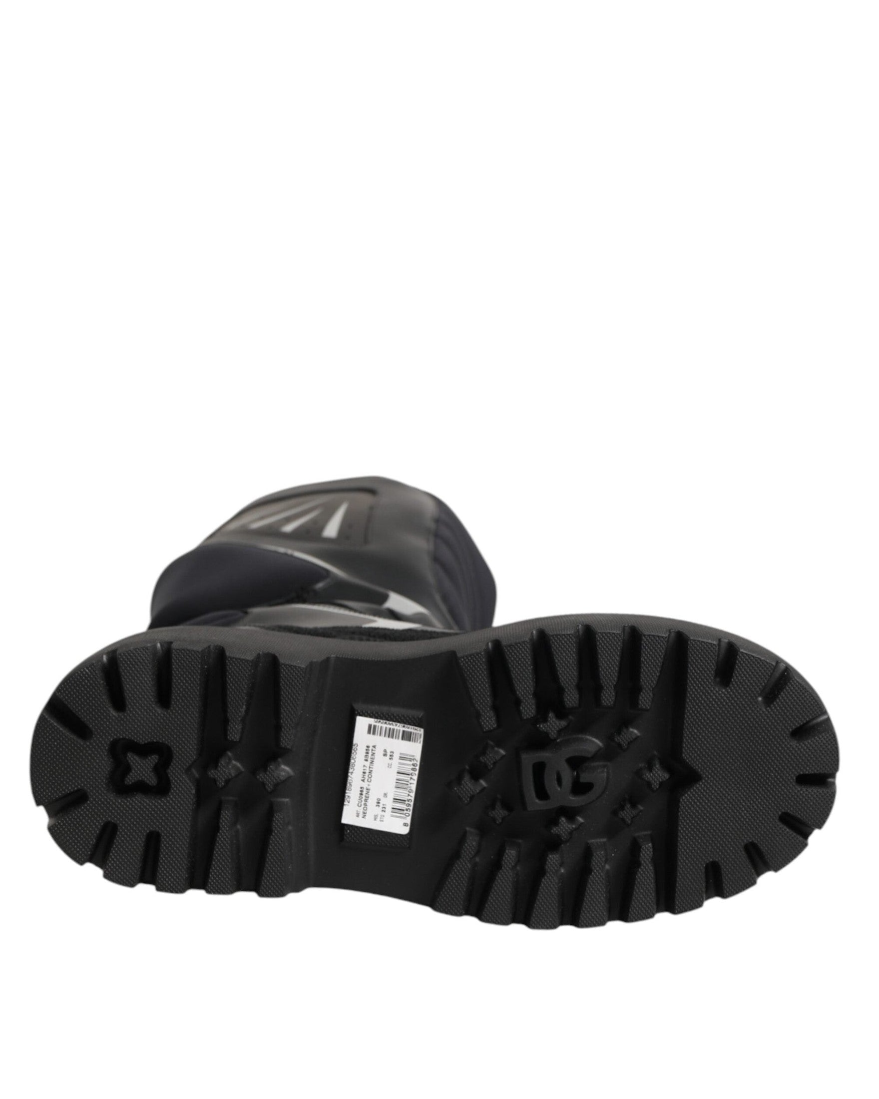 Dolce & Gabbana Black Leather Mid Calf Biker Boots Shoes Glam Steals