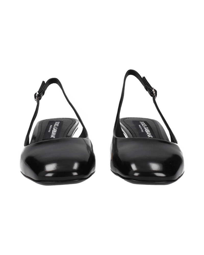 Dolce & Gabbana Black Leather Mid Heel Pumps Glam Steals