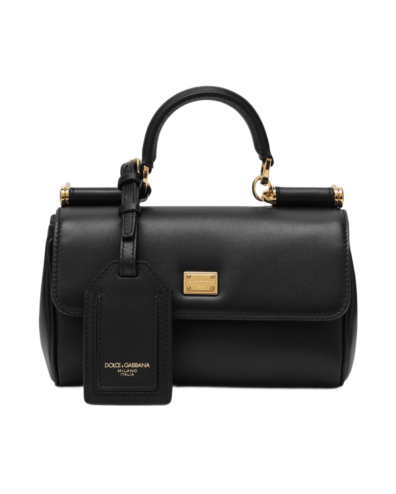 Dolce & Gabbana Black Leather Small My Sicily Handbag Glam Steals