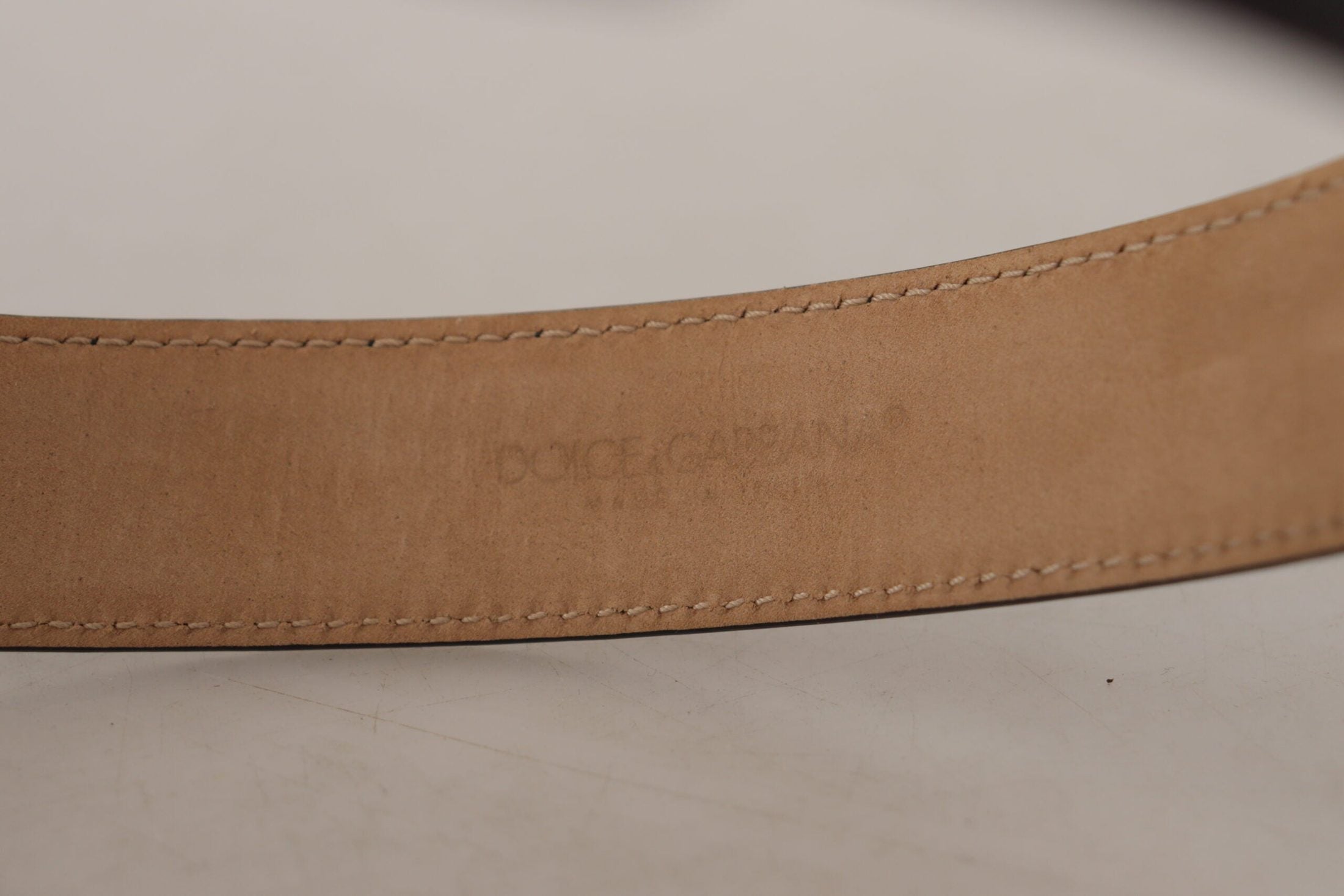 Dolce & Gabbana Black Leather Solid Classic Gold Waist Buckle Belt Belts