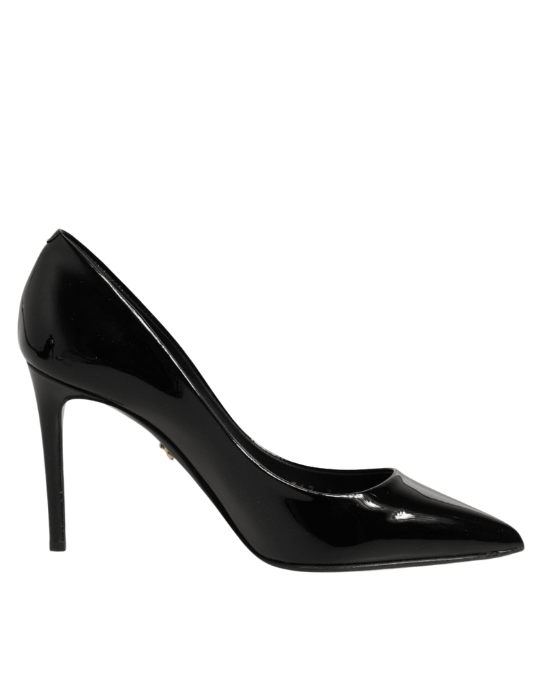 Dolce & Gabbana Black Leather Stiletto Heels Pumps Shoes Glam Steals