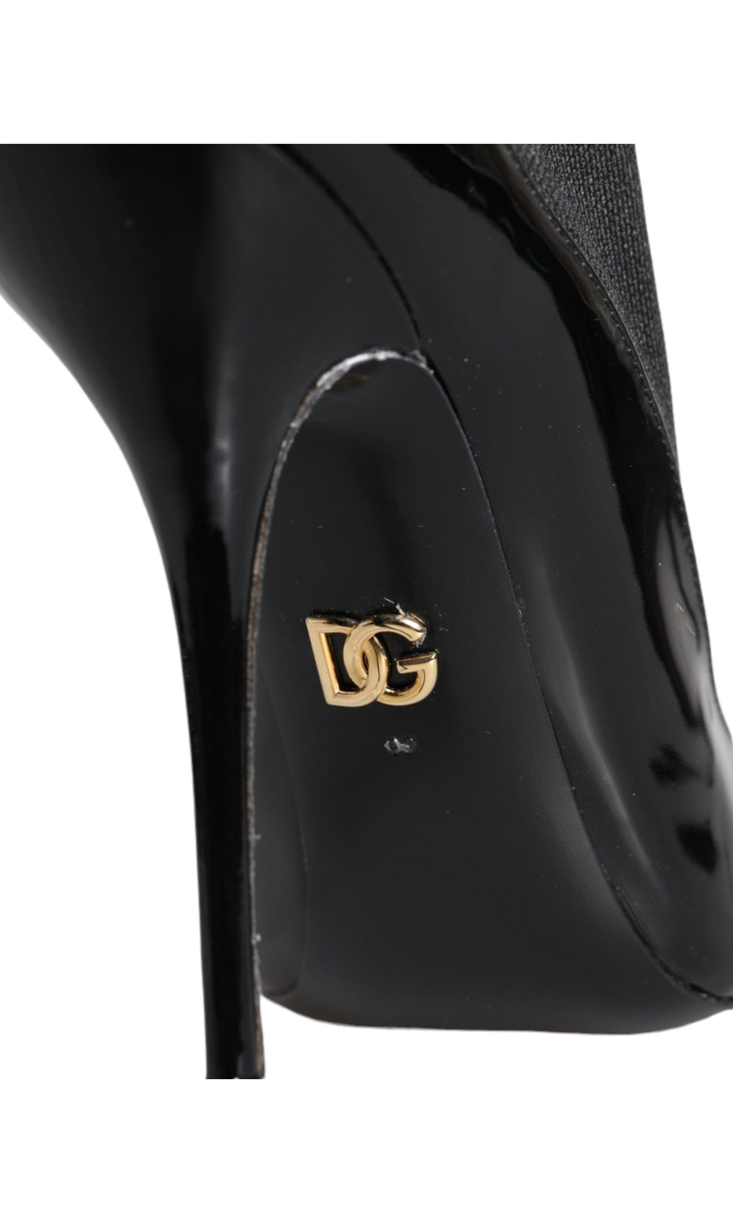 Dolce & Gabbana Black Leather Stilettos Booties Socks Shoes Glam Steals