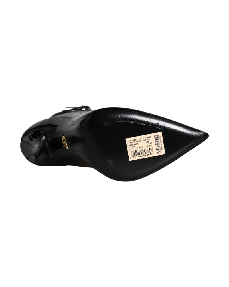 Dolce & Gabbana Black Leather Stilettos Booties Socks Shoes Glam Steals