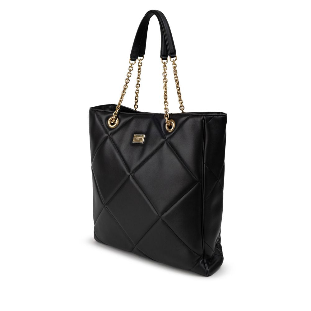 Dolce & Gabbana Black Leather Tote Bag Glam Steals