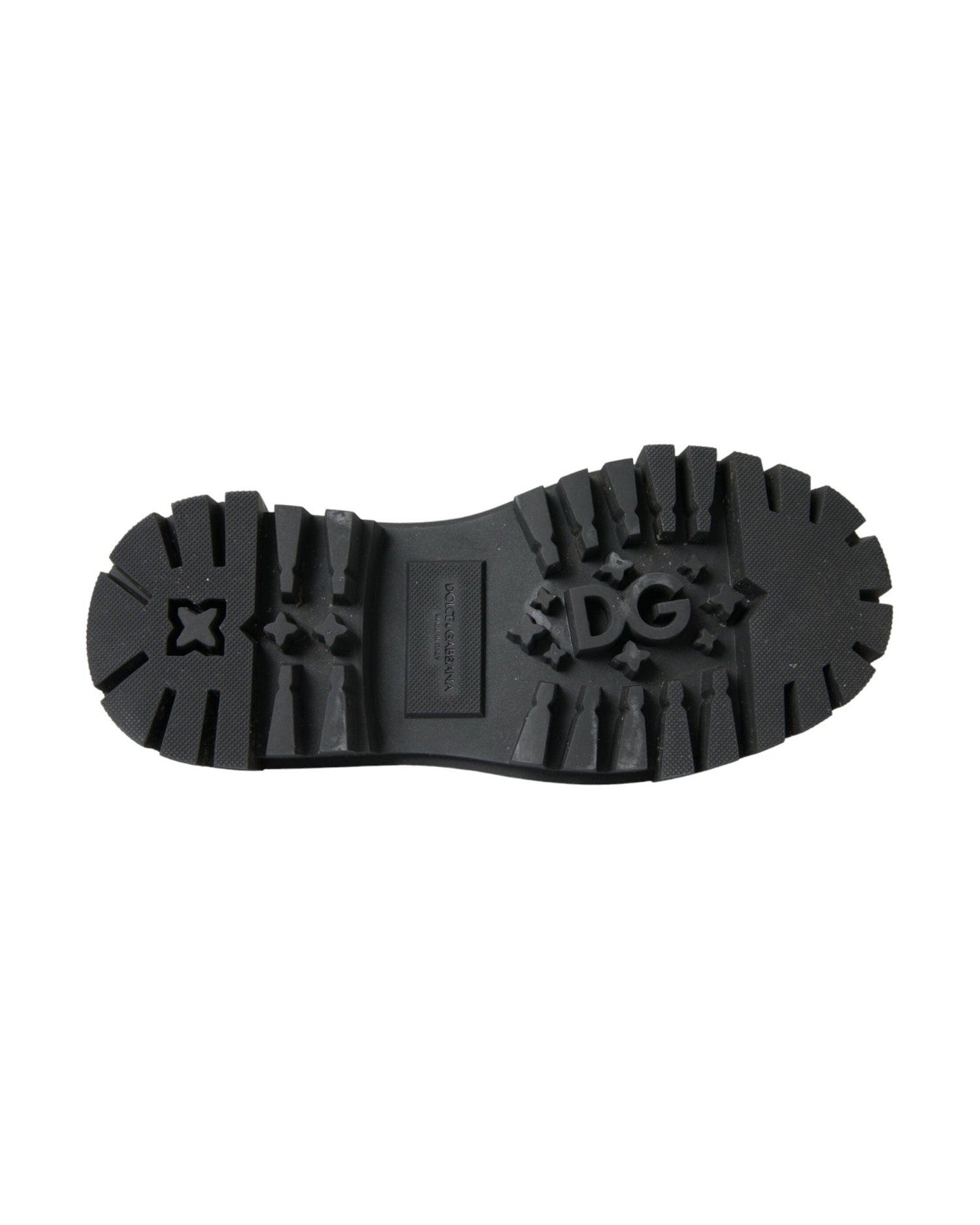 Dolce & Gabbana Black Leather Trekking Derby Embellished Shoes Glam Steals