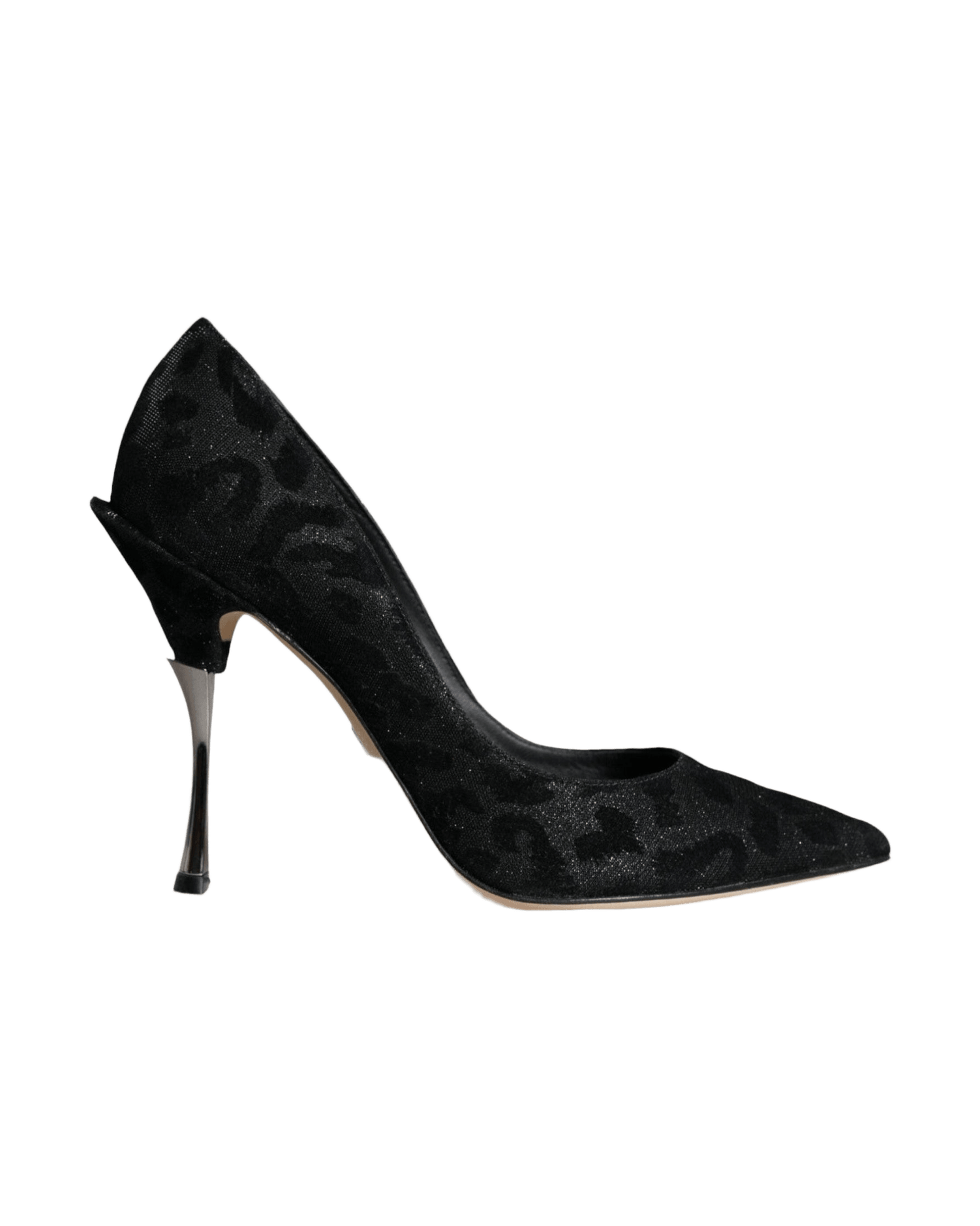 Dolce & Gabbana Black Leopard Lurex High Heels Pumps Shoes Glam Steals