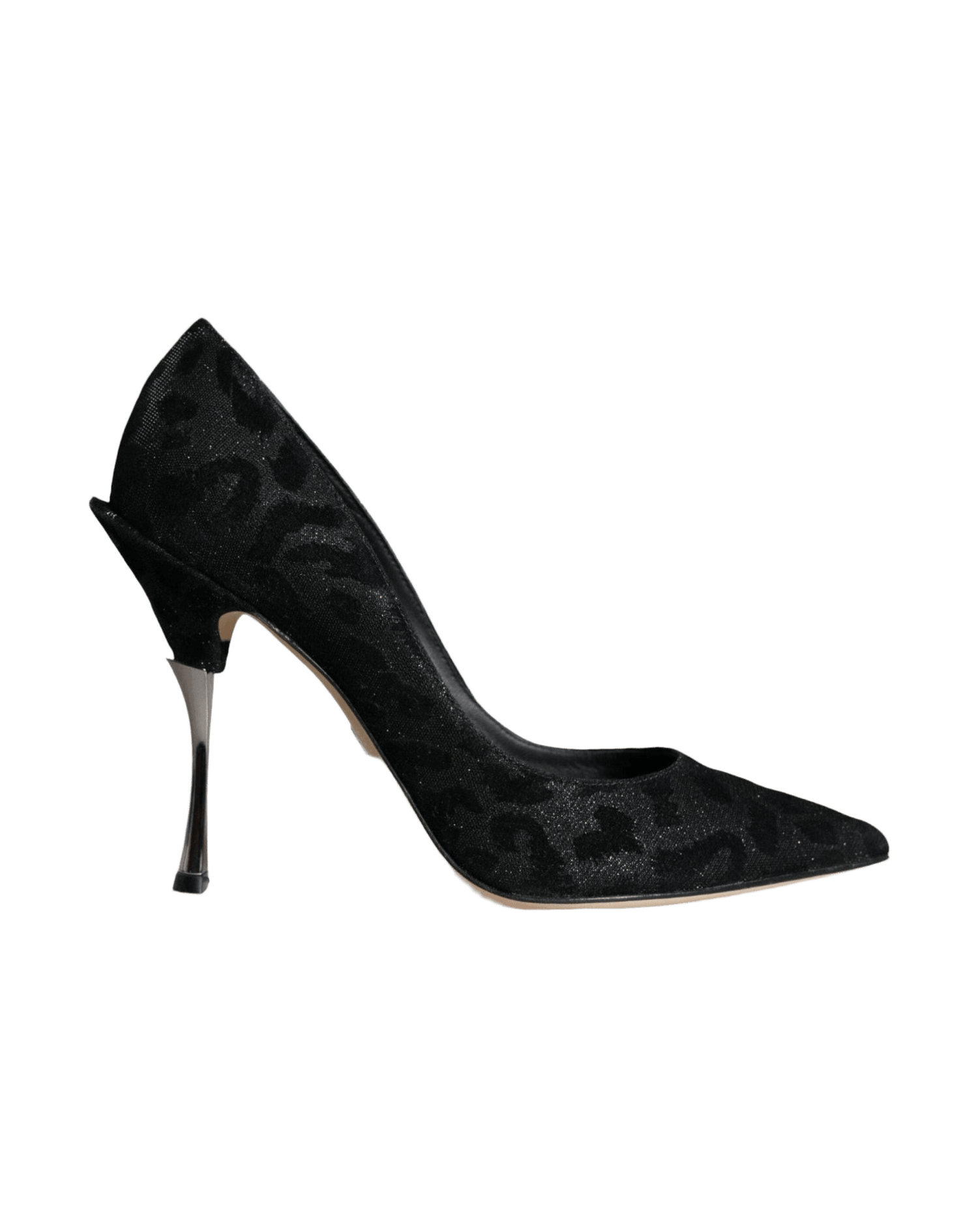 Dolce & Gabbana Black Leopard Lurex High Heels Pumps Shoes Glam Steals