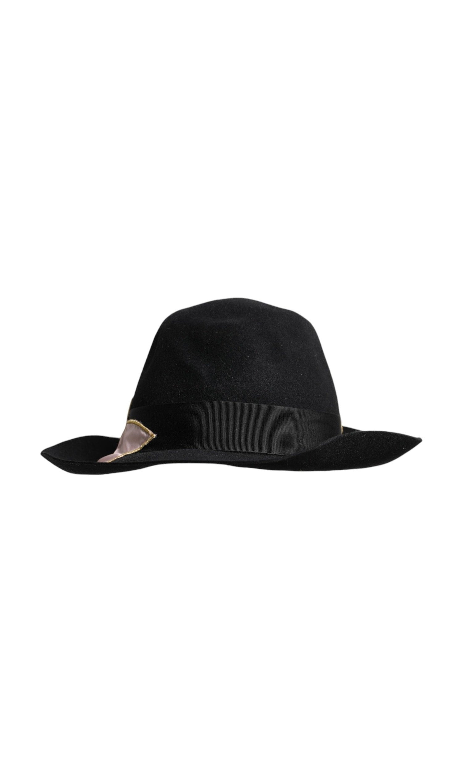 Dolce & Gabbana Black Logo Embroidered Women Wide Brim Hat Glam Steals