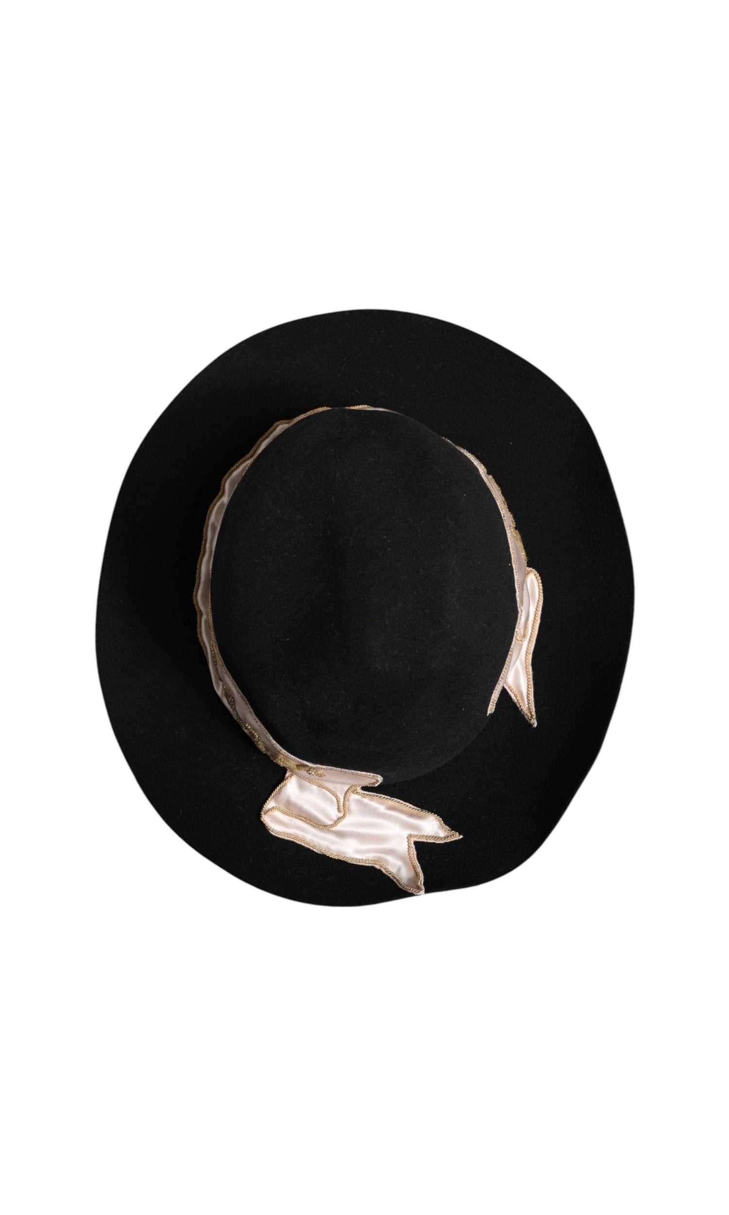 Dolce & Gabbana Black Logo Sequin Embroidery Wide Brim Hat Glam Steals