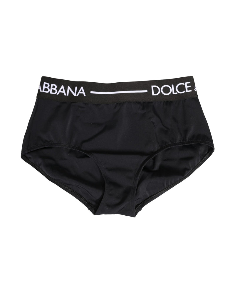 Dolce & Gabbana Black Logo Waistband Coulotte Panty Underwear Glam Steals
