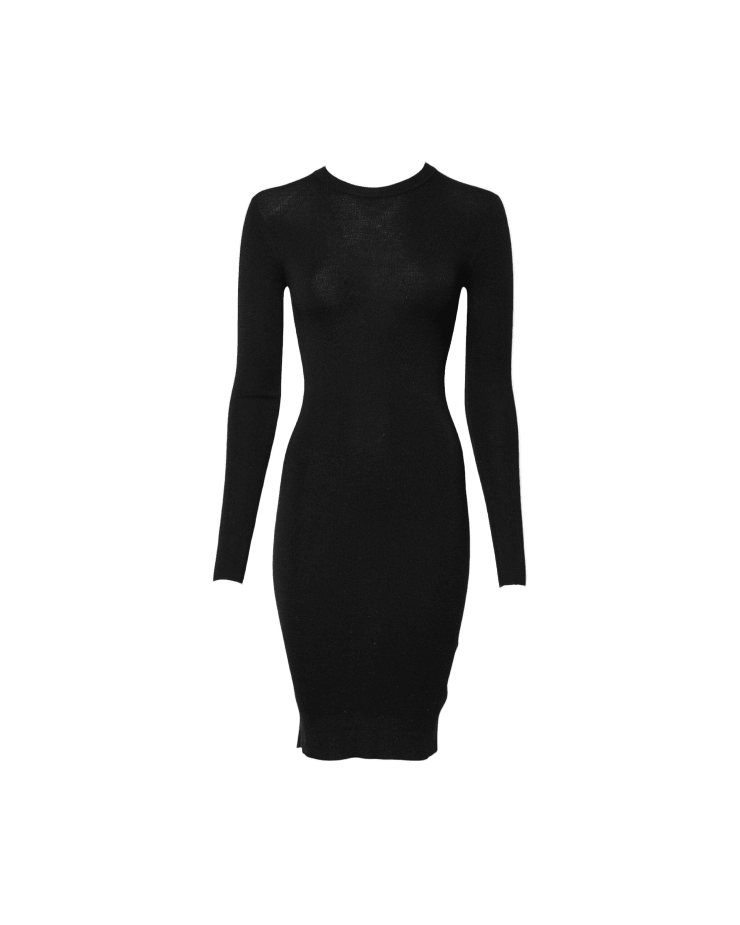 Dolce & Gabbana Black Long Sleeves Bodycon Sheath Dress Glam Steals