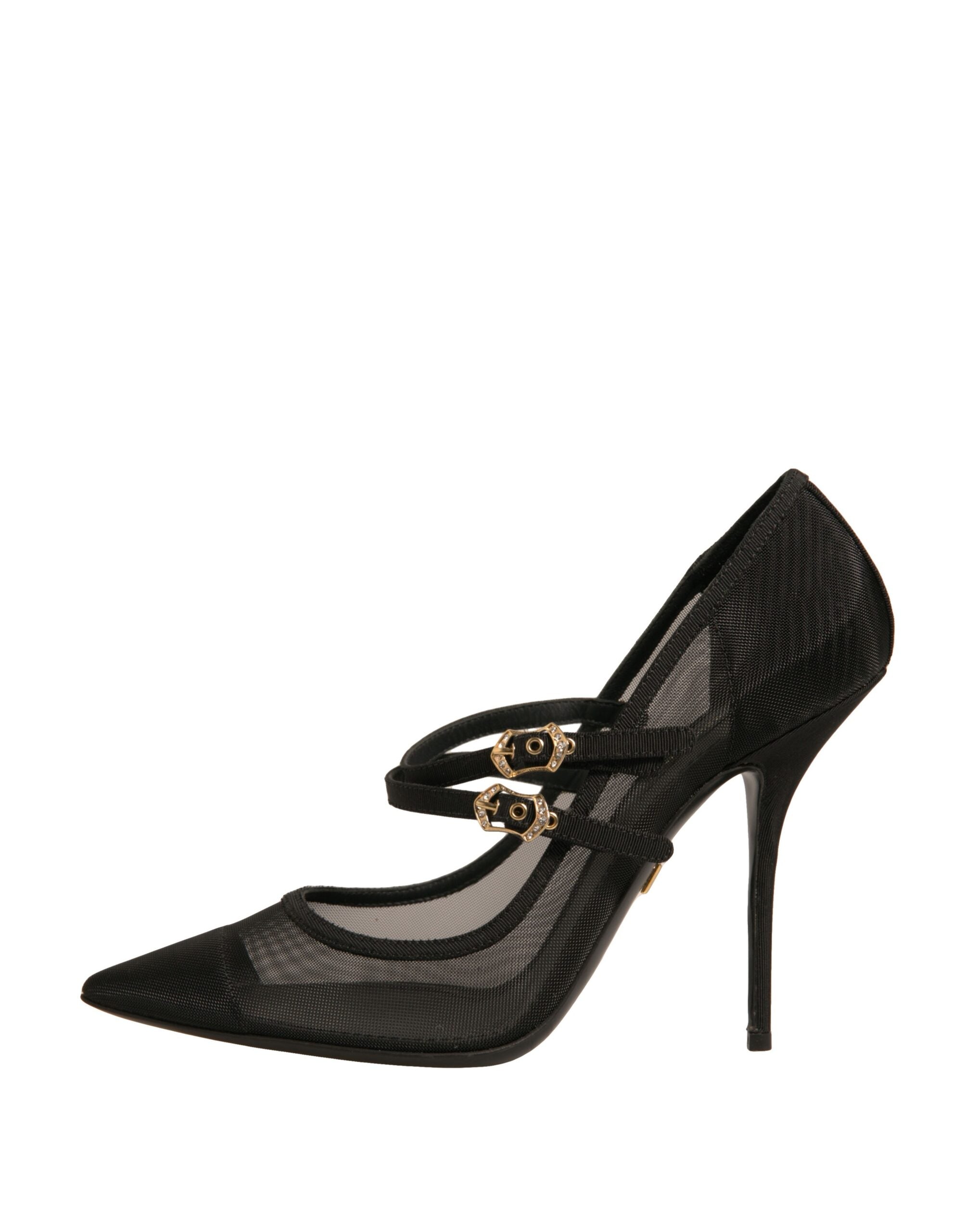 Dolce & Gabbana Black Mesh Mary Jane High Heels Pumps Shoes Glam Steals