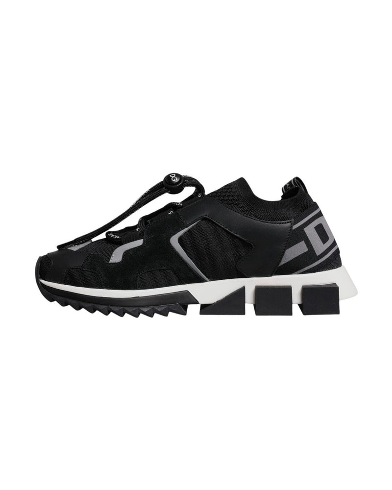 Dolce & Gabbana Black Mesh Sorrento Trekking Sneakers Shoes Sneakers