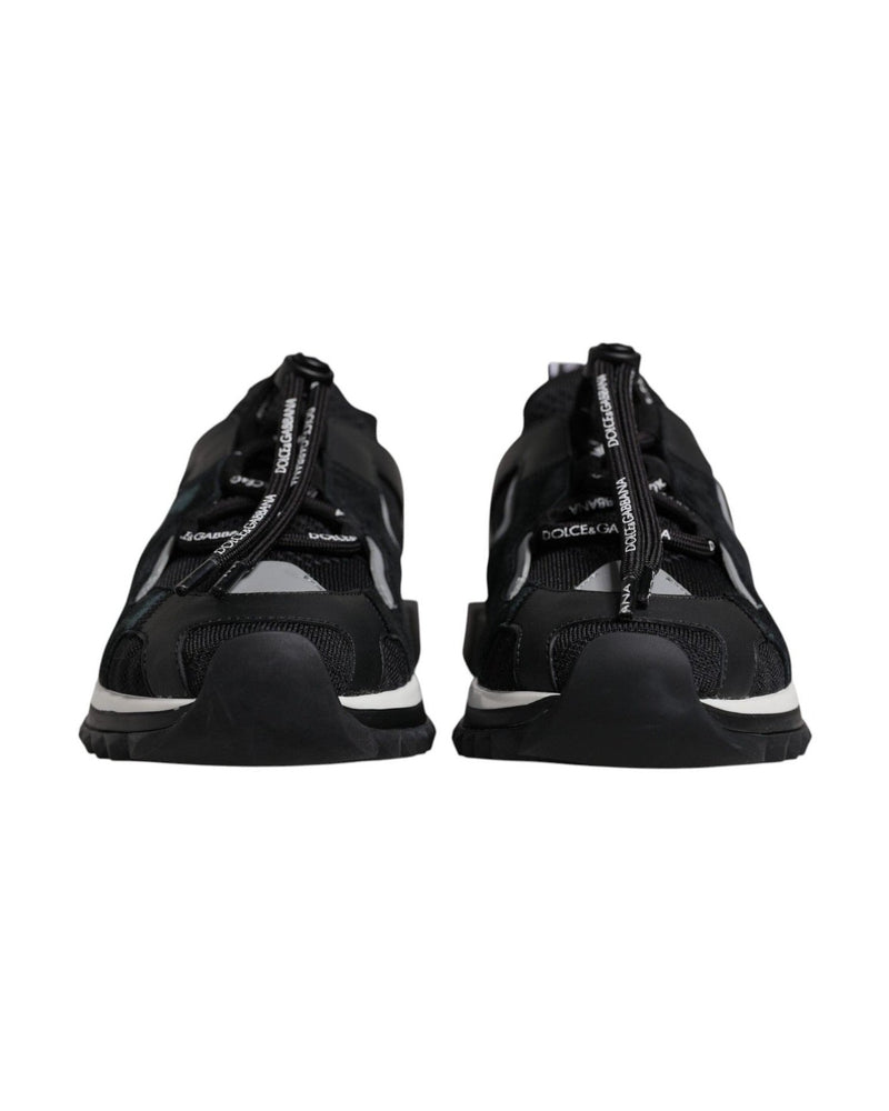 Dolce & Gabbana Black Mesh Sorrento Trekking Sneakers Shoes Sneakers